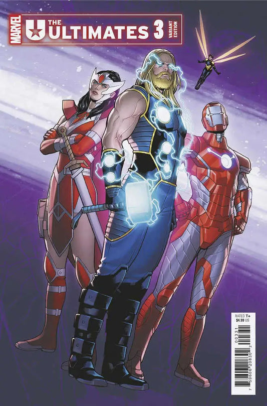 Comic book cover featuring superhero team from Ultimates #3 Juann Cabal Variant