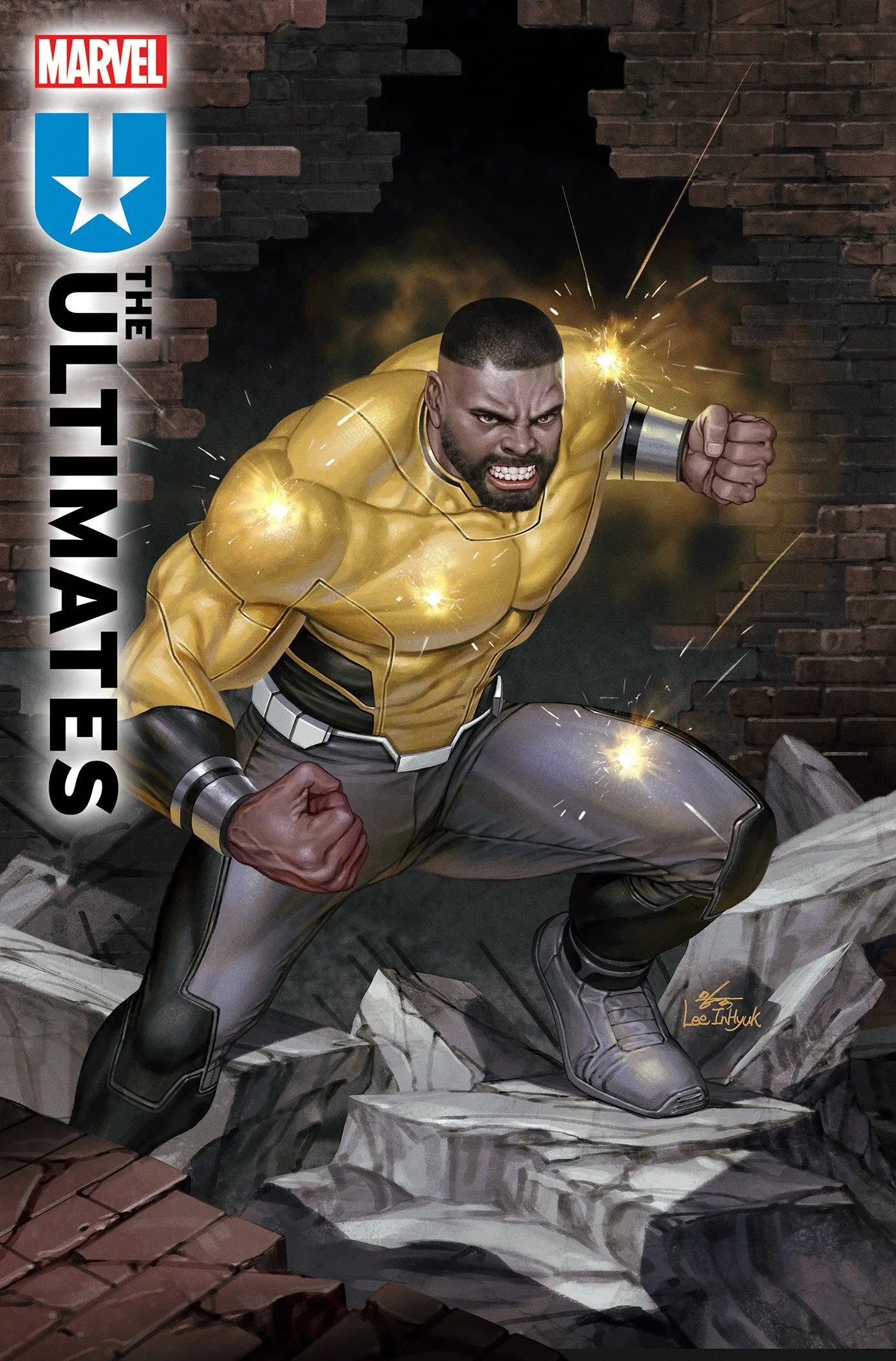 Comic book cover featuring Luke Cage from Inhyuk Lee Ultimate Special Variant series