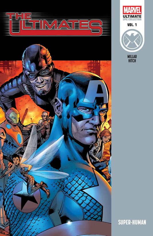 Comic book cover from Ultimates Epic Collection Super-Human showcasing epic collection artwork