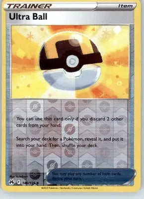 Ultra Ball - Crown Zenith - 146/159 - Reverse Holo LP - Pokémon Card Single