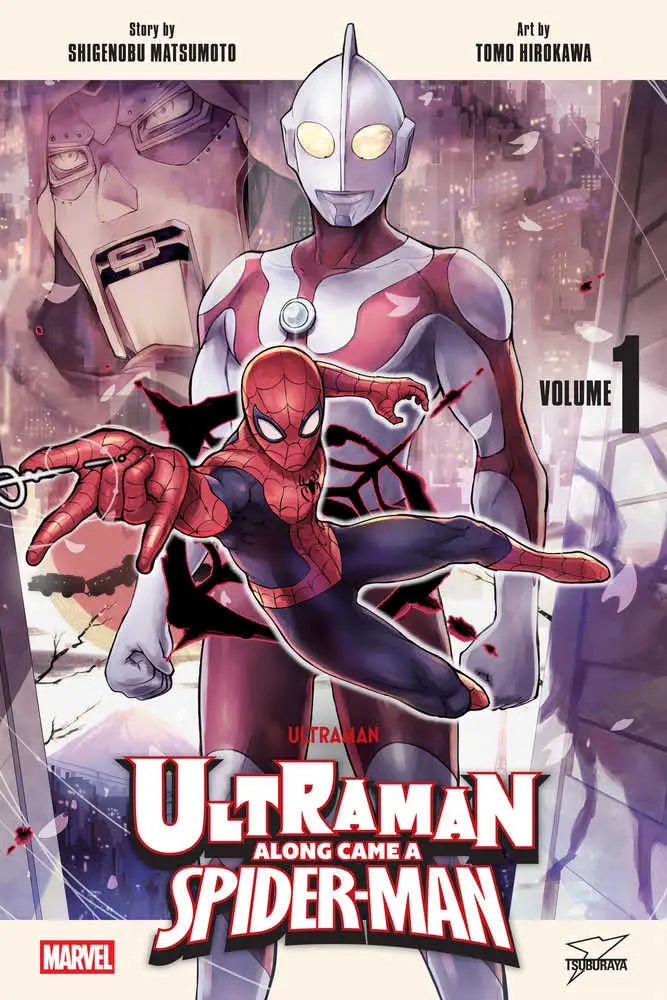 Ultraman and Spider-Man comic book cover from Ultraman Along Came A Spider-Man Graphic Novel Volume 01