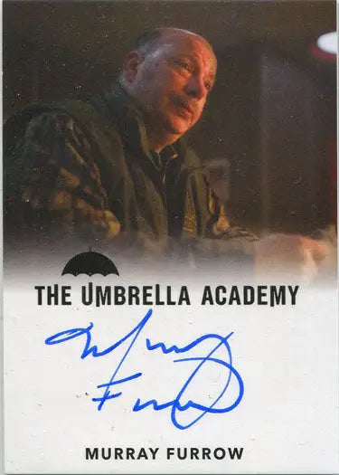 Autograph card of Murray Furrow from The Umbrella Academy trading cards collection