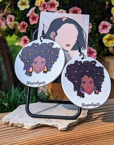 Unapologetic Confidence - Oversized wooden earrings - General Merchandise
