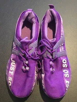 Unbranded Sneakers Unisex EU 43 Purple Knit JUST SO Slip On Athletic Shoes - Apparel