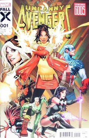 Comic book cover of Uncanny Avengers featuring a dynamic unity squad of female superheroes