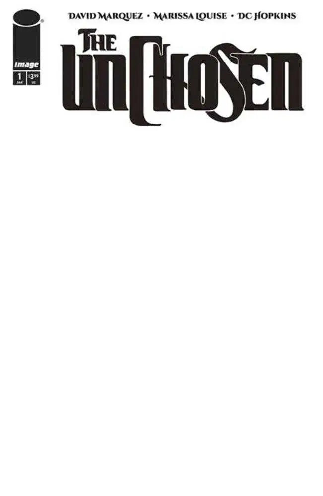 Blank sketch variant cover E for Unchosen #1 by David Marquez and DC Hopkins