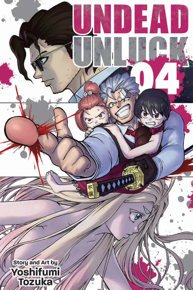 Manga cover art of Undead Unluck Graphic Novel Volume 04 featuring vibrant unluck graphic design