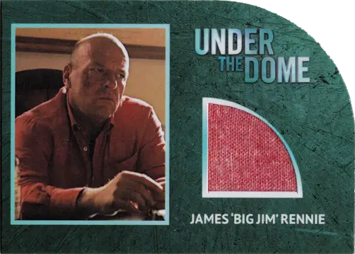Relic costume card featuring James Big Jim Rennie and fabric swatch from Under the Dome