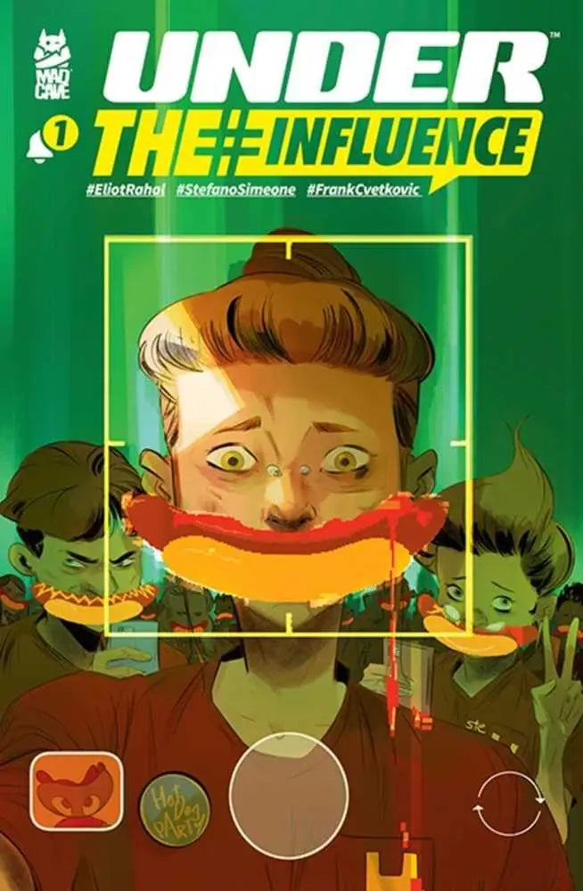 Comic book cover for Under the Influence #1 Promo Arc featuring a colorful face design