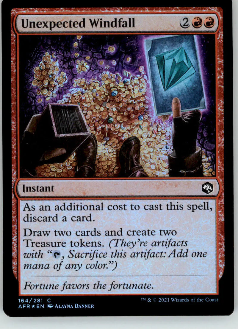 Unexpected Windfall - Adventures in the Forgotten Realms - 164 - Foil NM Magic - Magic Card Single