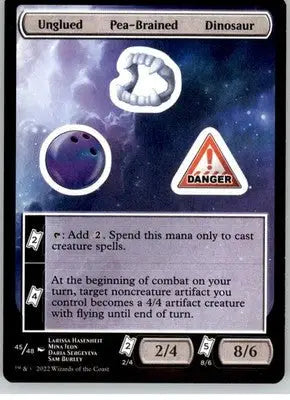 Unglued Pea-Brained Dinosaur - Unfinity - 45 - NM Magic: The Gathering - Magic Card Single