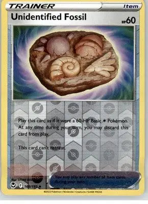 Unidentified Fossil - Silver Tempest - 165/195 - Reverse Holo LP Pokemon - Pokémon Card Single