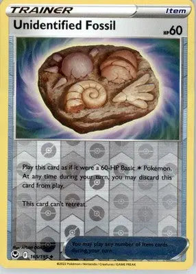 Unidentified Fossil - SWSH12: Silver Tempest - Reverse Holo LP - #165/195 - Pokémon Card Single