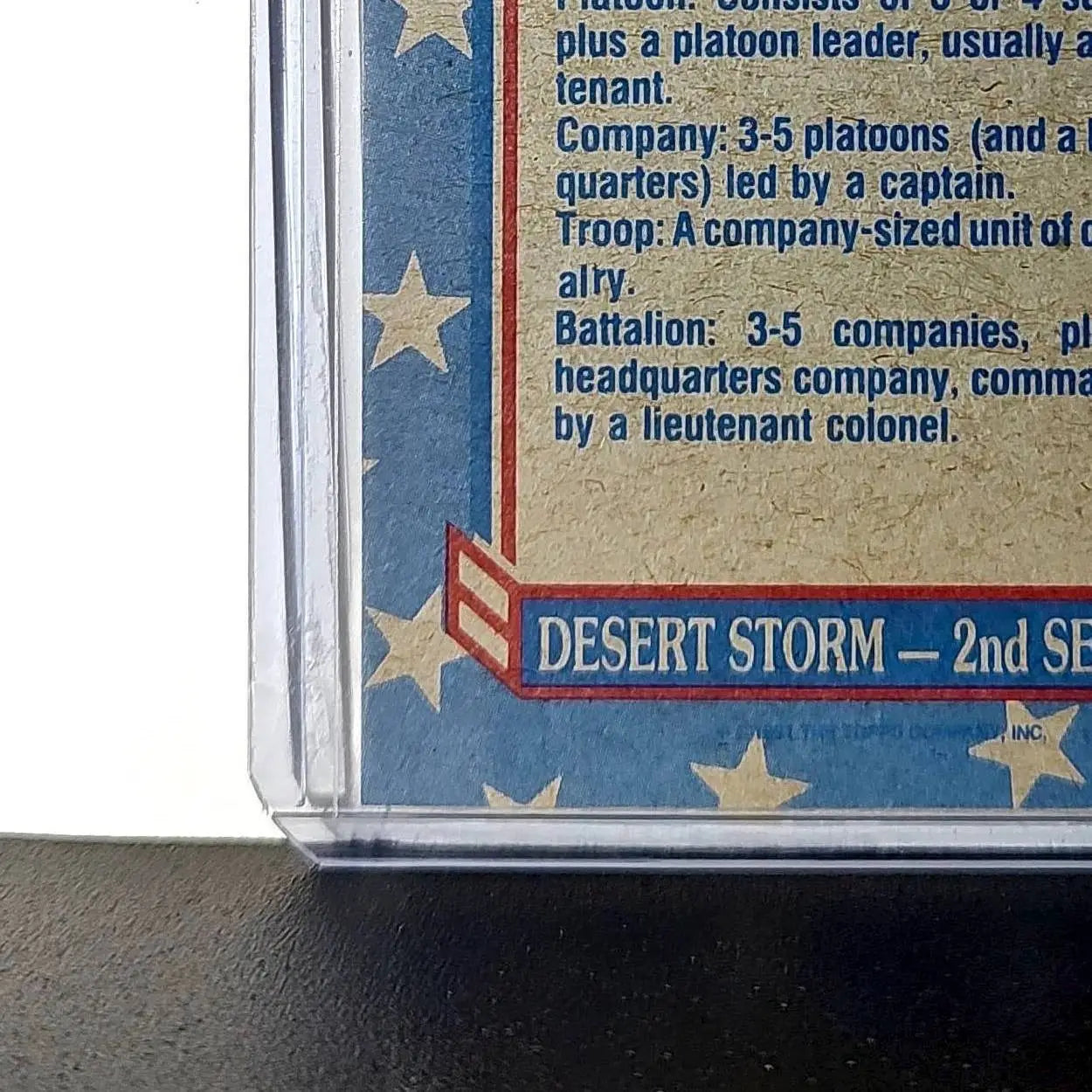 Unit Sizes – A 1991 Topps Desert Storm #141 Card