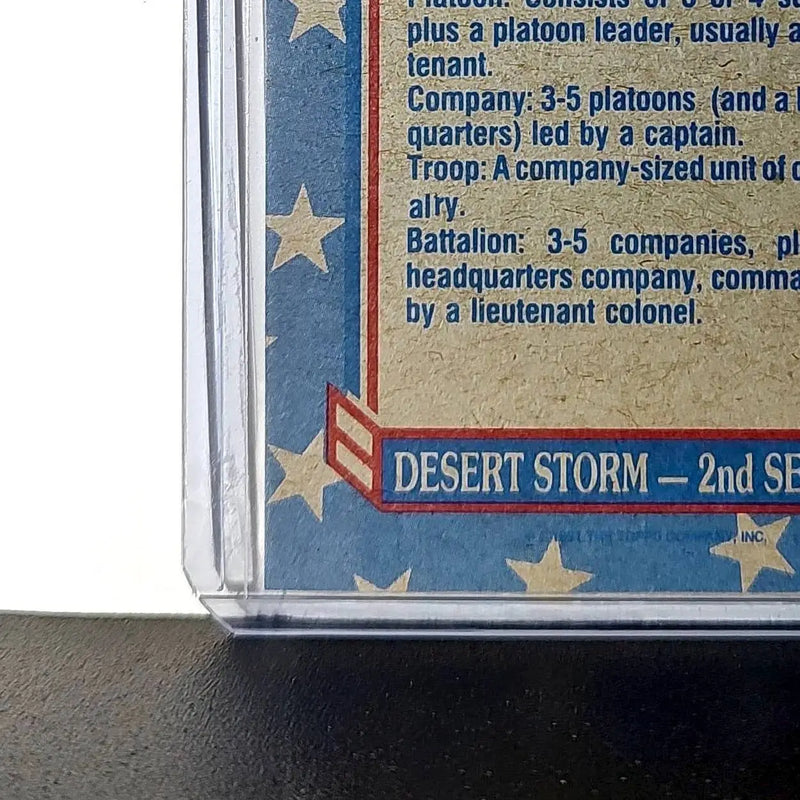 Unit Sizes – A 1991 Topps Desert Storm #141 Card