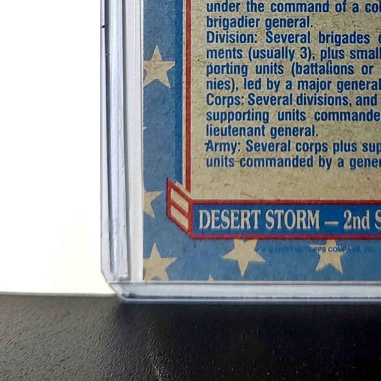 Unit Sizes – B 1991 Topps Desert Storm #142 Card