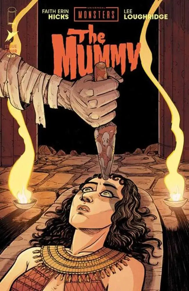 The Mummy comic book cover illustrated by Faith Erin Hicks, part of Universal Monsters series