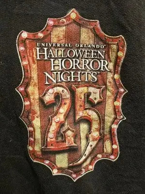 Universal Studios Hoodie Mens S Halloween Horror Nights 25 Clown Zip Up Black - Apparel
