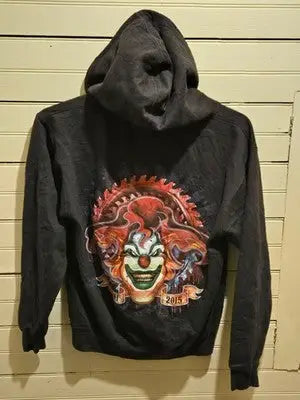 Universal Studios Hoodie Mens S Halloween Horror Nights 25 Clown Zip Up Black - Apparel