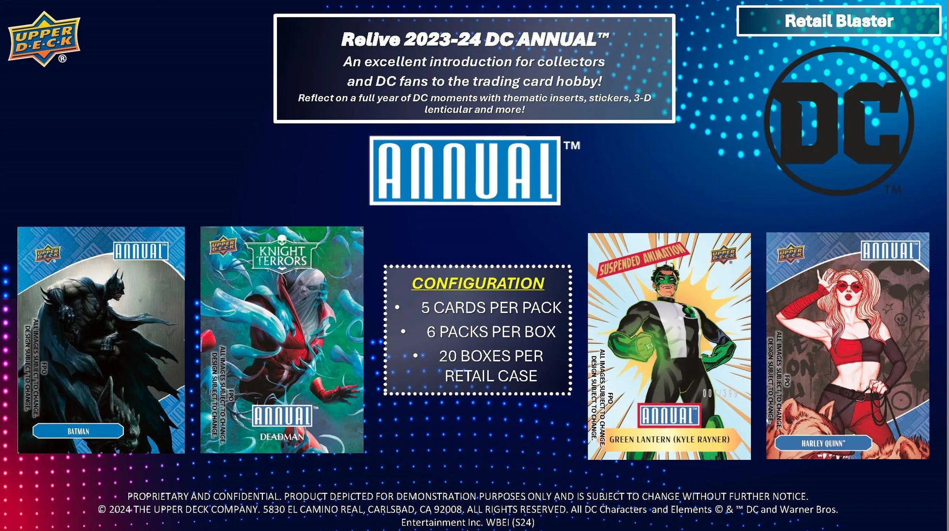 Upper Deck 2023-24 DC Annual Blaster Box - DC Card Box
