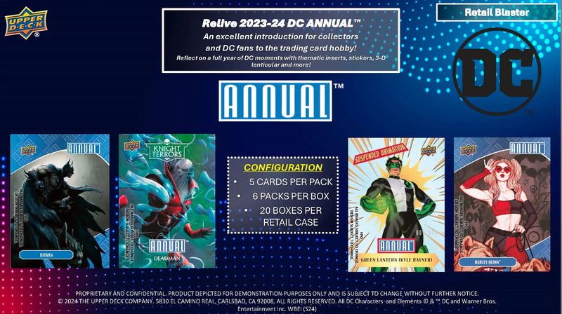 Upper Deck 2023-24 DC Annual Blaster Box - DC Card Box