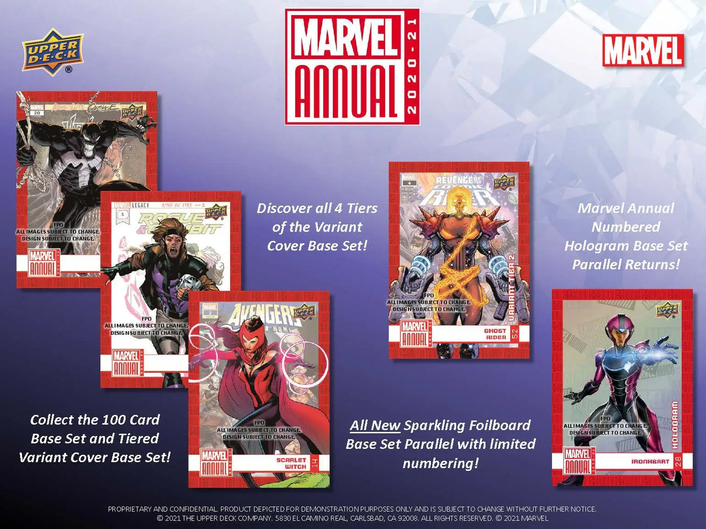 Upper Deck Marvel Annual 2020-21 Hobby Box - Non-Sport Sealed