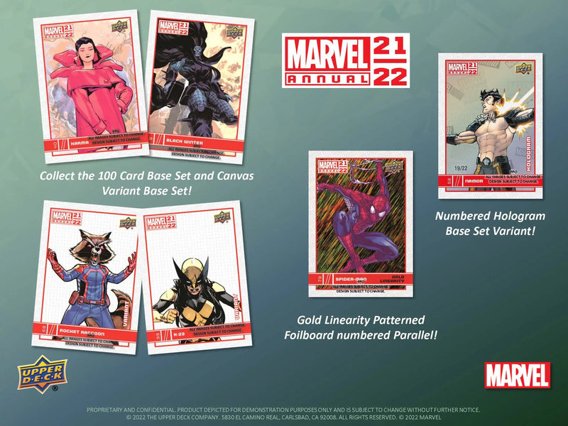 Upper Deck Marvel Annual 2021-22 Hobby Box - Non-Sport Sealed