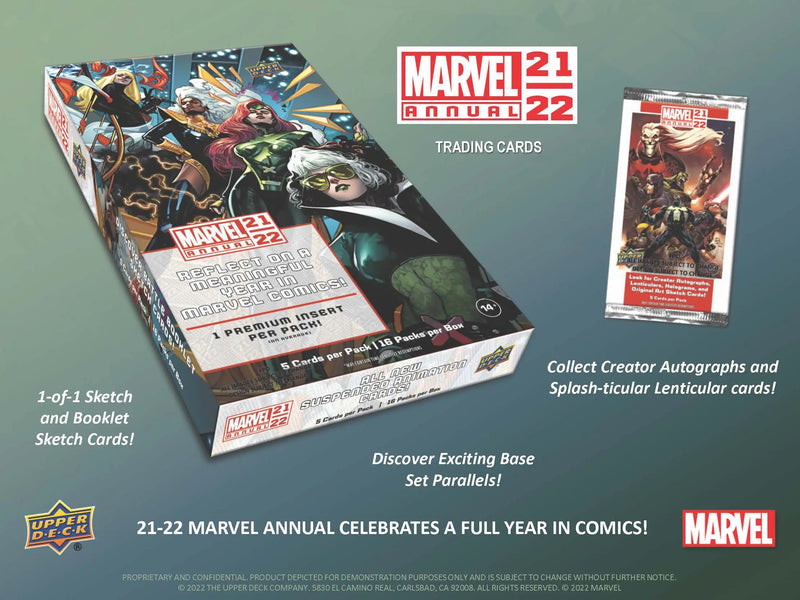 Upper Deck Marvel Annual 2021-22 Hobby Box - Non-Sport Sealed