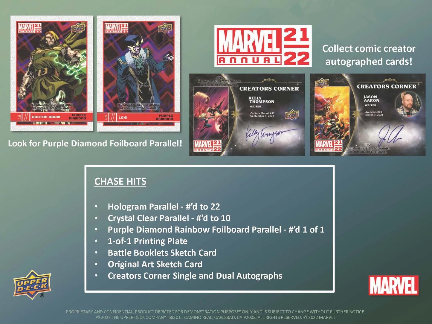 Upper Deck Marvel Annual 2021-22 Hobby Box - Non-Sport Sealed