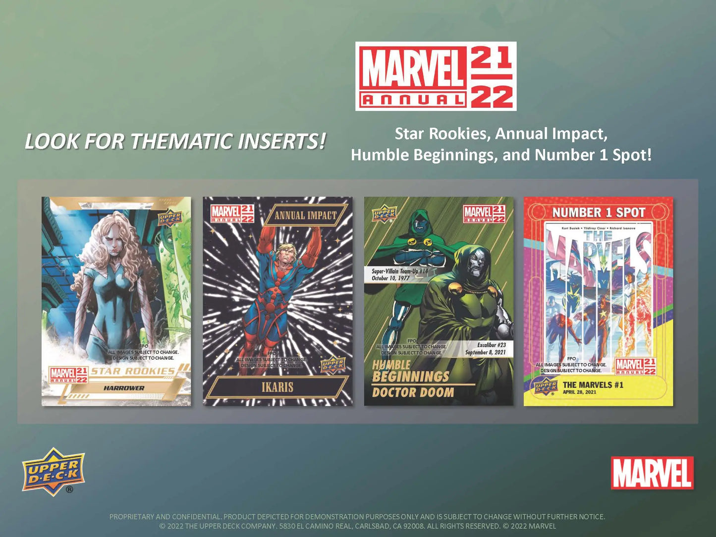 Upper Deck Marvel Annual 2021-22 Hobby Box - Non-Sport Sealed