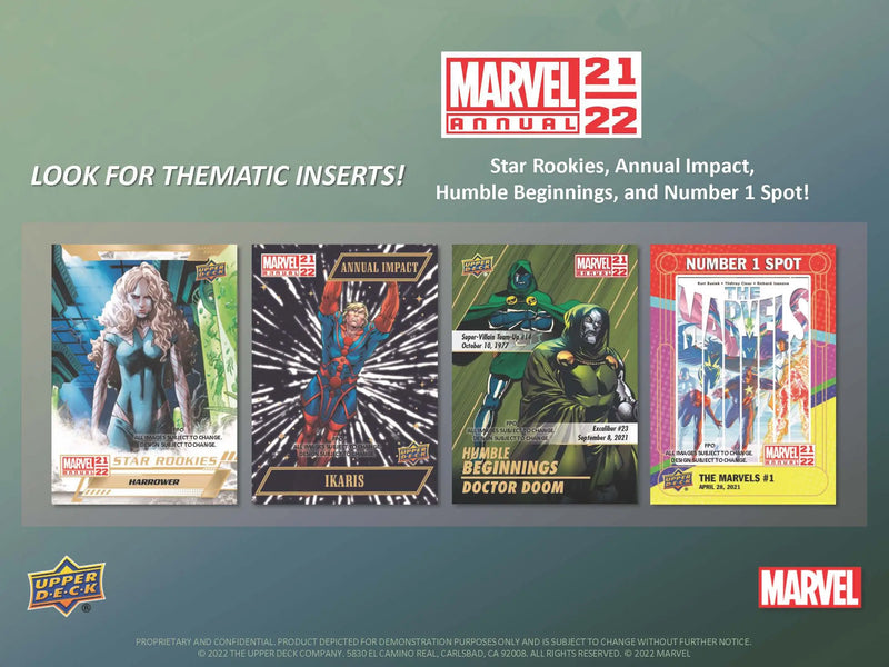Upper Deck Marvel Annual 2021-22 Hobby Box - Non-Sport Sealed