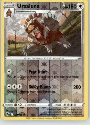 Ursaluna - Astral Radiance - 124/189 - Reverse Holo LP Pokemon - Pokémon Card Single