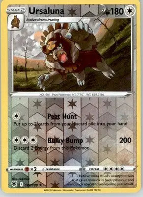 Ursaluna - Astral Radiance - 124/189 - Reverse Holo LP Pokemon - Pokémon Card Single