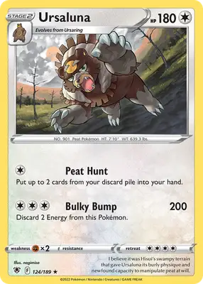 Ursaluna - Astral Radiance - 124/189 - Reverse Holo LP Pokemon - Pokémon Card Single