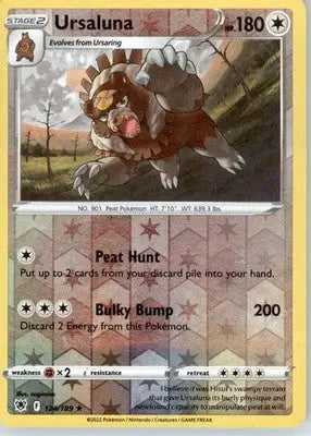 Ursaluna - SWSH10: Astral Radiance - Reverse Holo LP - #124/189 - Pokémon Card Single