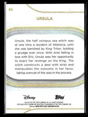 🌟 Ursula, 2025 Topps Chrome Disney #62 🌟 - Non-Sports Card Single