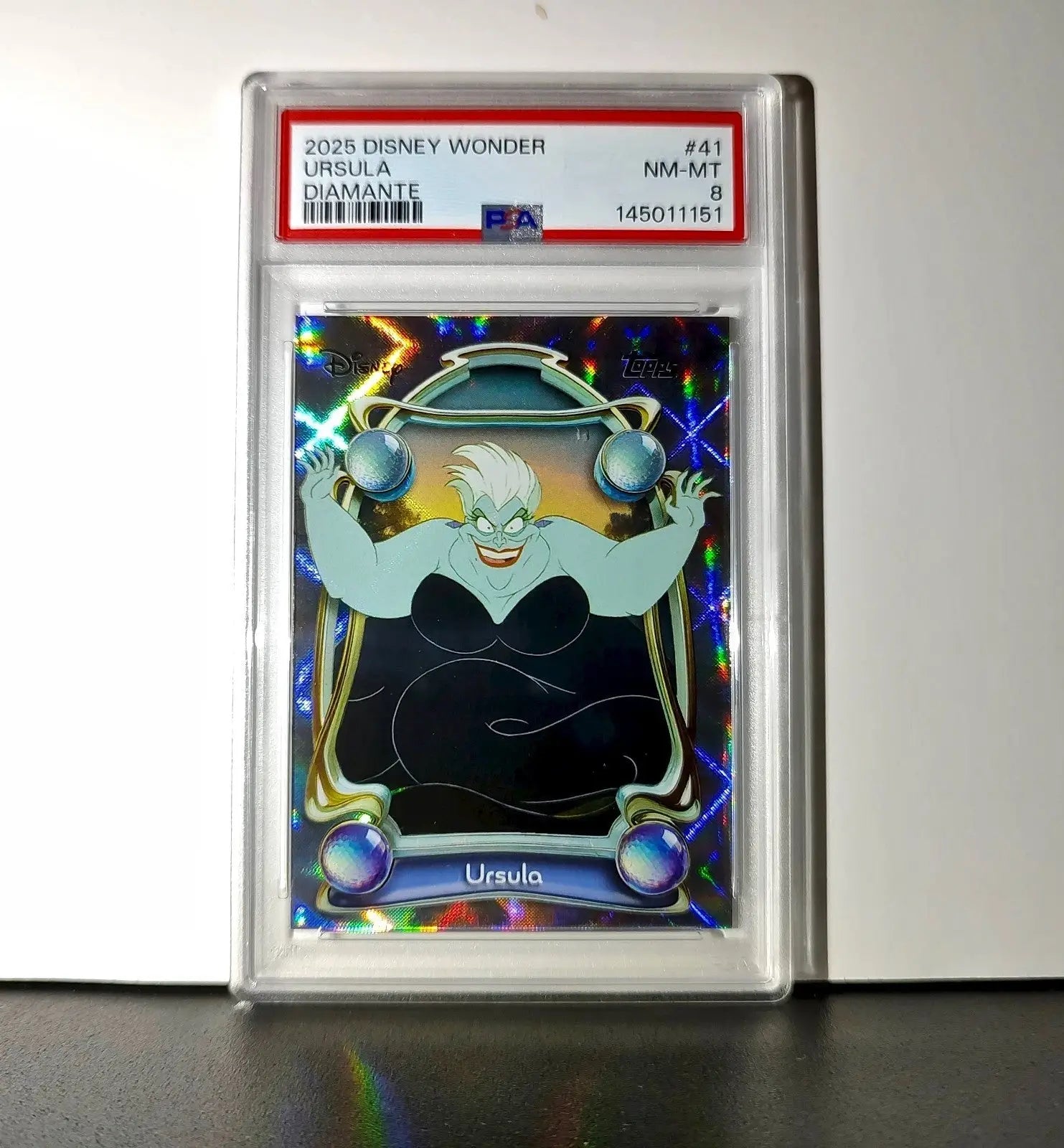 Ursula 2025 Topps Disney Wonder #41 Winter Variant Card The Little Mermaid PSA 8 - Non-Sports Card Single