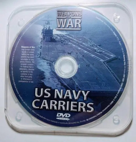 DVD cover of Weapons of War US Navy Carriers showcasing navy carriers military weapons