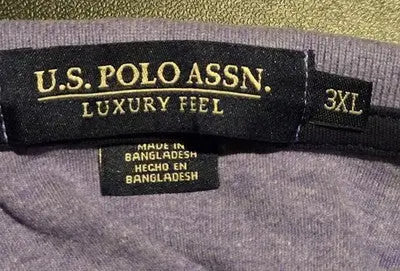 US Polo Assn Polo Shirt Mens 3XL Luxury Feel Lavender Short Sleeve Embroidered - Apparel