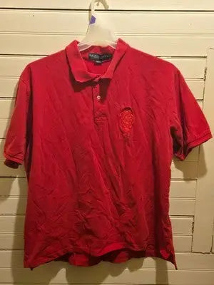 US Polo Assn Polo Shirt Mens XXL Red Short Sleeve Embroidered Logo Pique Cotton - Apparel