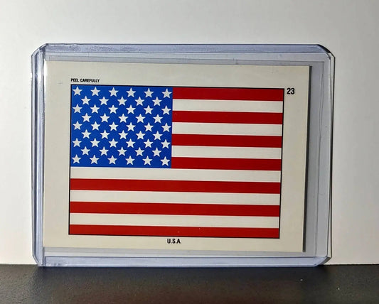 USA Flag 1991 Topps Desert Storm #23 Sticker Card