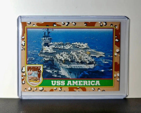 USS America 1991 Topps Desert Storm #57 Card - Non-Sports Card Single