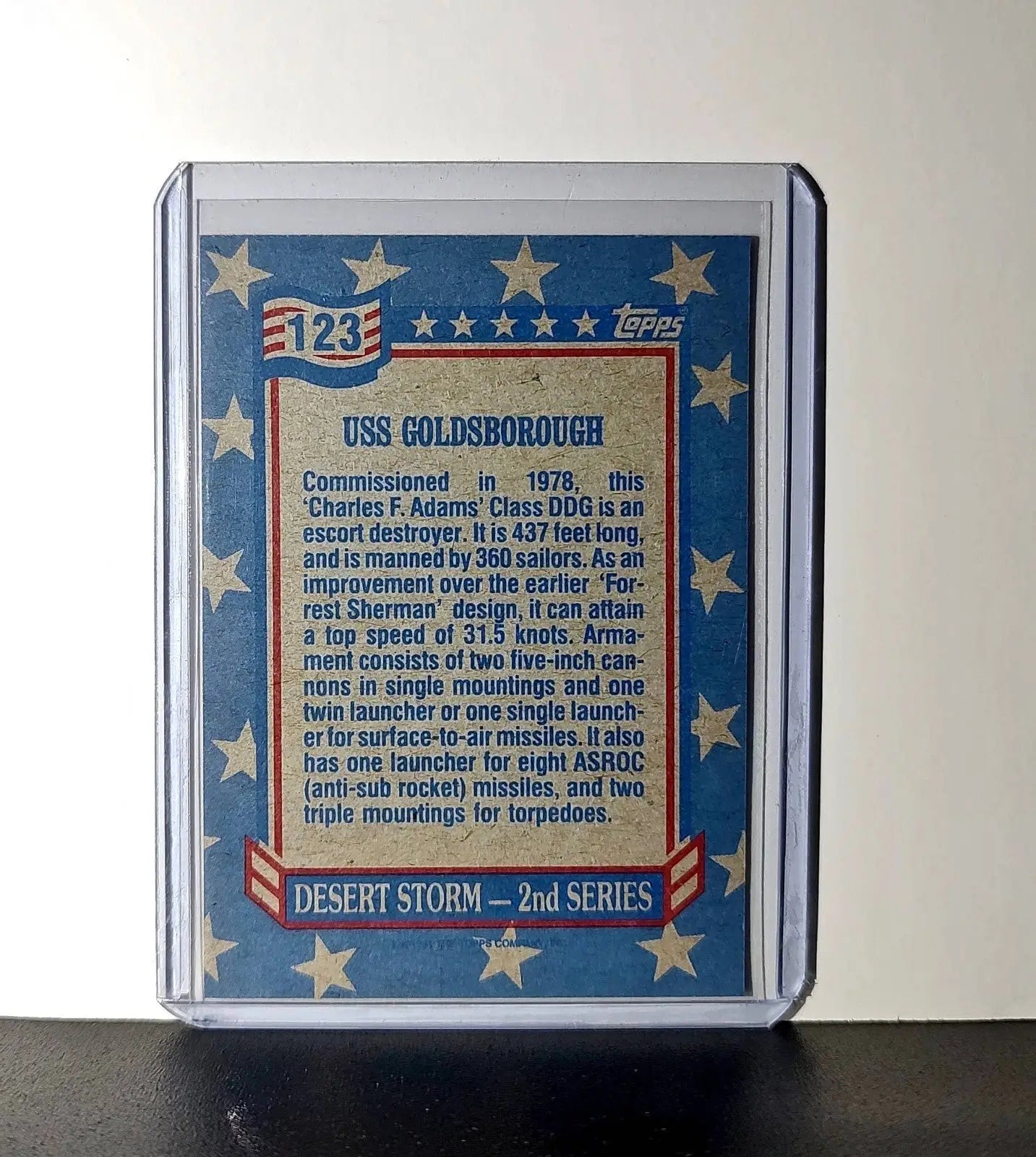 USS Goldsborough 1991 Topps Desert Storm #123 Card