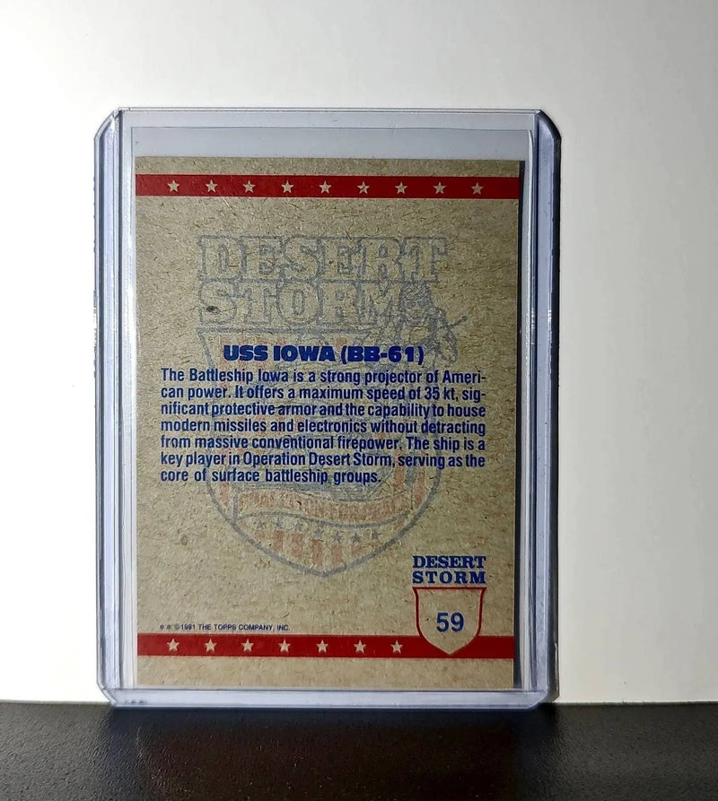 USS Iowa 1991 Topps Desert Storm #59 Card