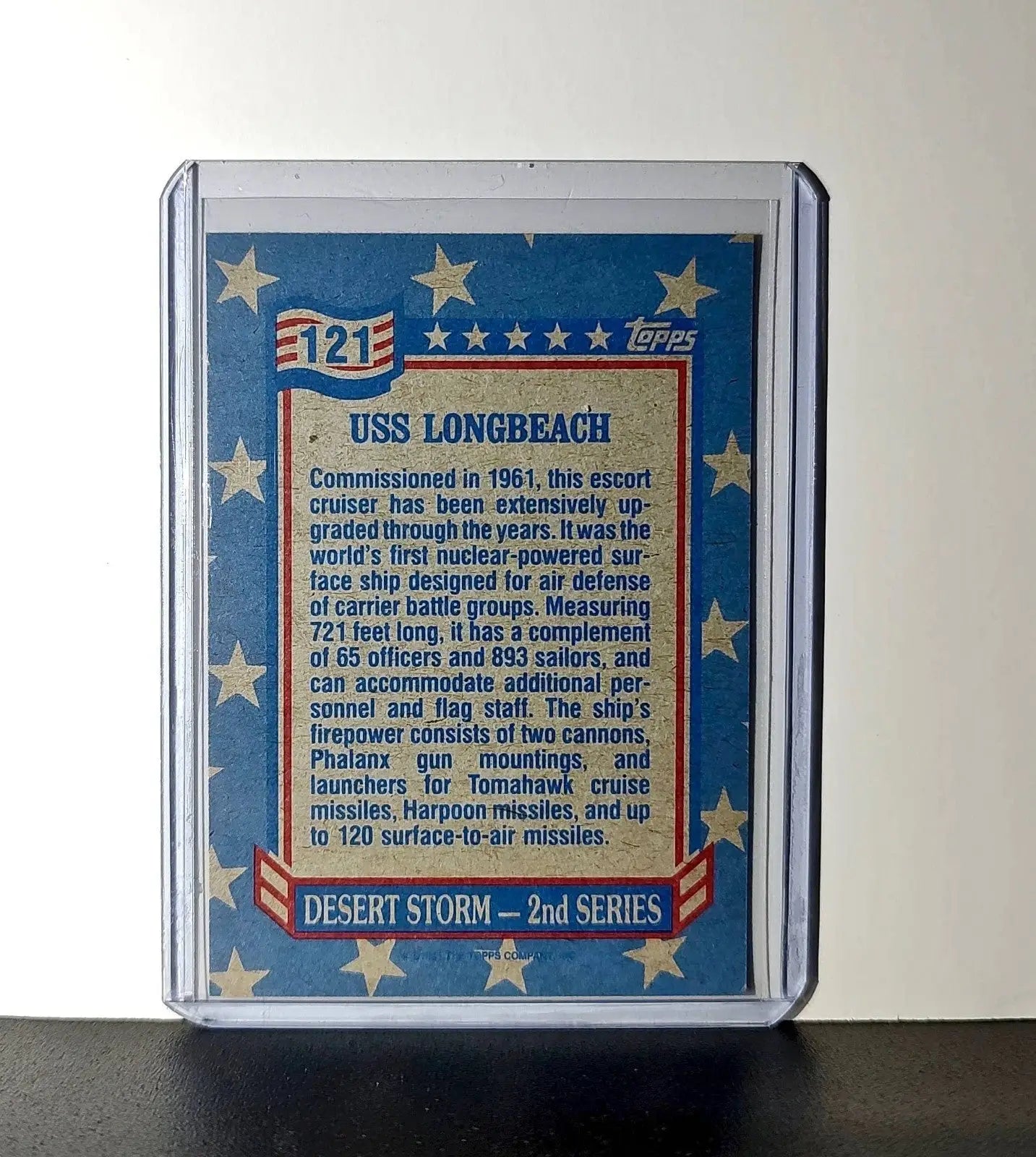 USS Long Beach 1991 Topps Desert Storm #121 Card