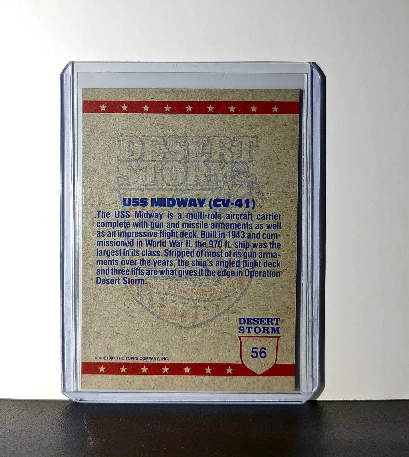 USS Midway 1991 Topps Desert Storm #56 Card - Other