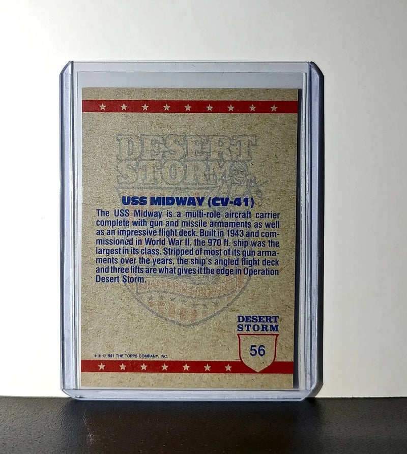 USS Midway 1991 Topps Desert Storm #56 Card - Other