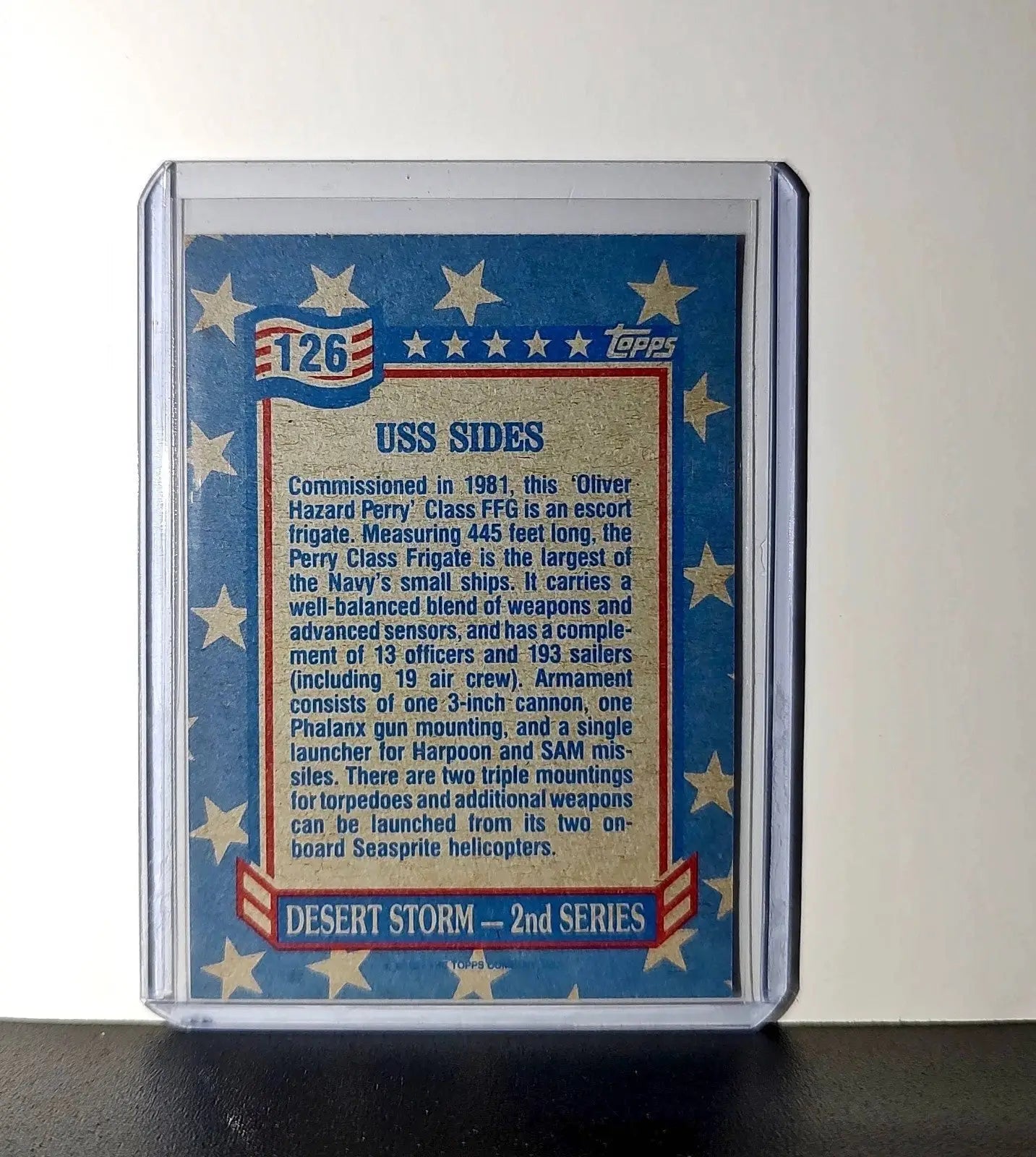USS Sides 1991 Topps Desert Storm #126 Card