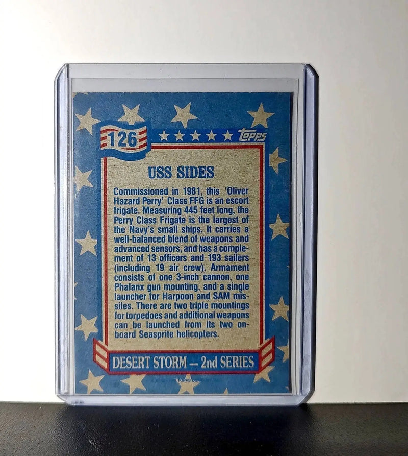 USS Sides 1991 Topps Desert Storm #126 Card