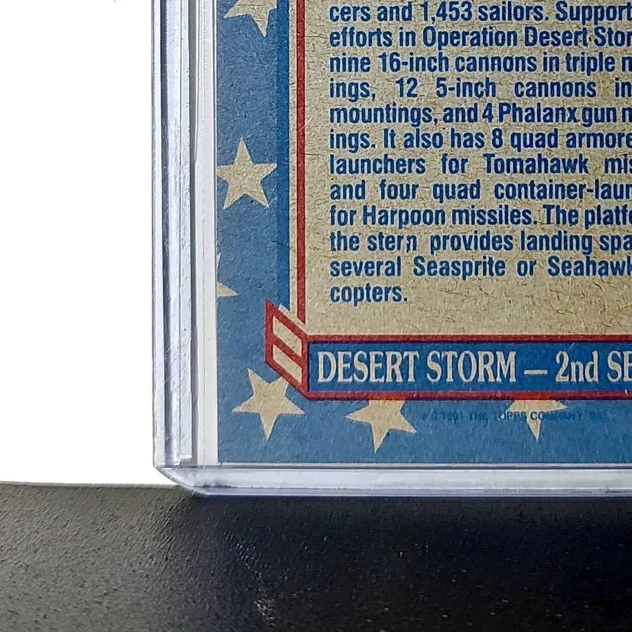 USS Wisconsin 1991 Topps Desert Storm #122 Card - Non-Sports Card Single